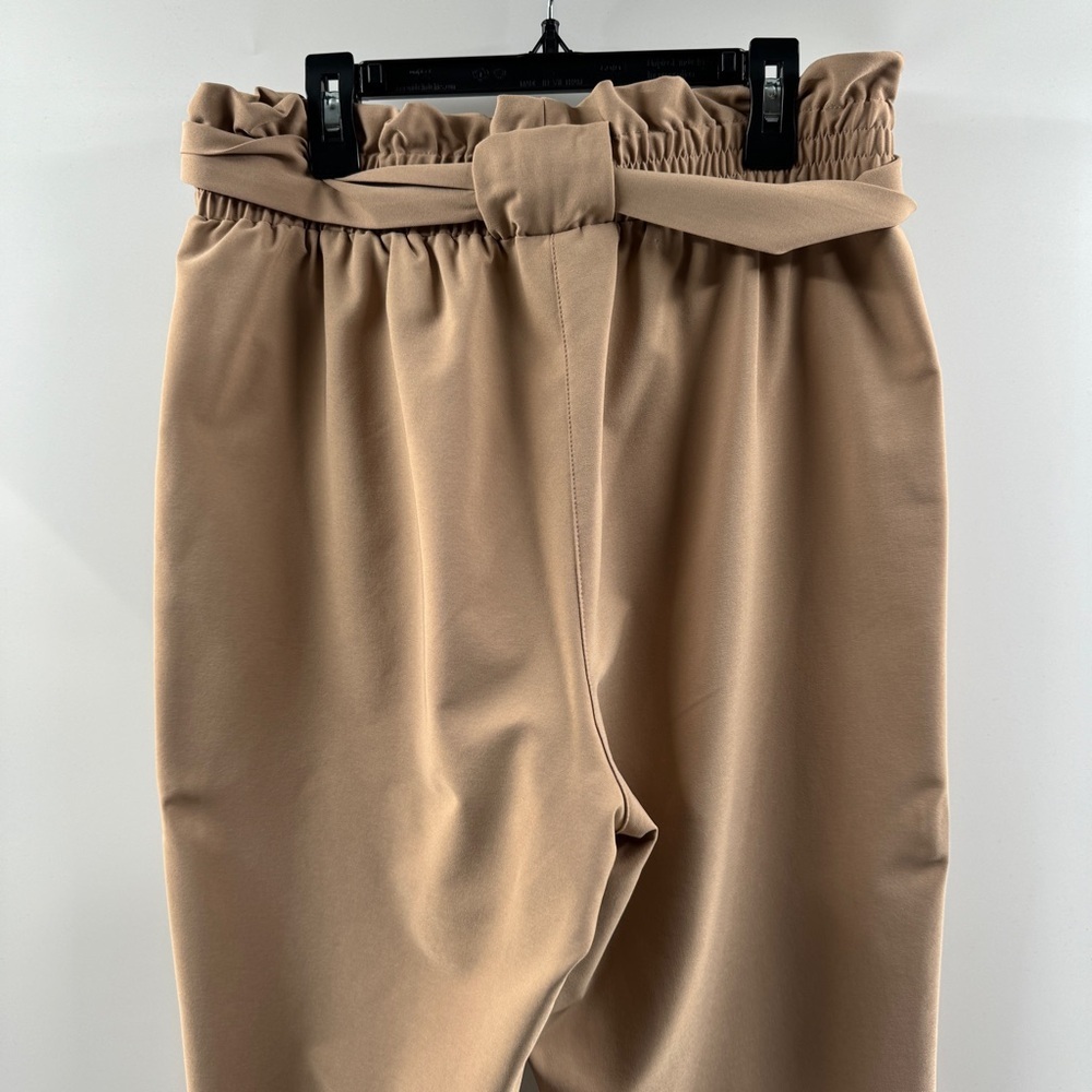 Grace Karin Women’s Beige Paperbag Waist Work Pants Tie Waist Size Large - Picture 8 of 8